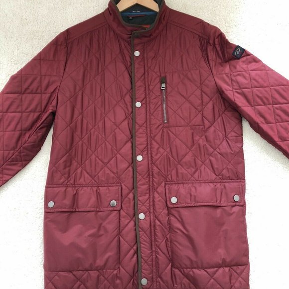 Paul&Shark Yachting Men's Brick Color Quilted Coat - Picture 8 of 12